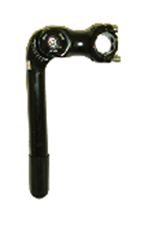 BICYCLE PARTS - ADJUST QUILL STEM, BLACK, 80MM EXT, DIA 22.2MM, FOR 25.4MM H/BAR