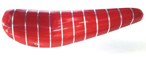 BICYCLE PARTS - SADDLE BANANA, FOR 20 HIGH RISER, RED W/SPARKLES & SILVER STRIPE