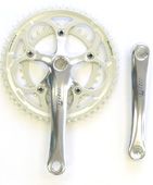BICYCLE PARTS - CHAINWHEEL SET 170MM X 34/50T SILVER - (7/8 /9 SPEED)