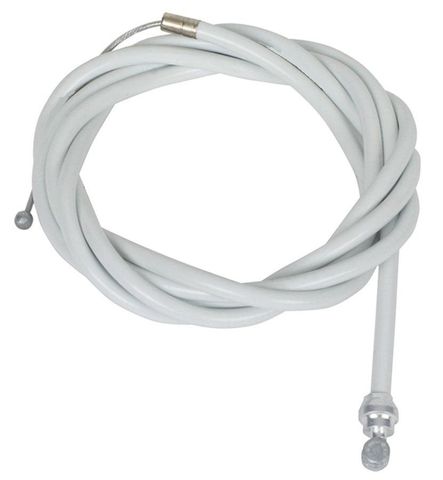 BICYCLE PARTS - BRAKE CABLE - INNER & OUTER, REAR, UNIVERSAL, 70 X 75 , EXTRA LONG, W/2P LINER WHITE COLOUR 1.6MM GALV. 7X6+6X10NIPPLES