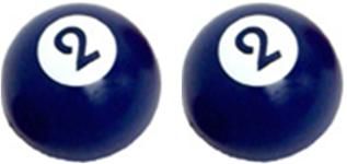 BICYCLE PARTS - VALVE CAP 2 BLUE 2PCE