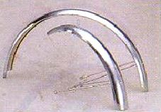 BICYCLE PARTS - MUDGUARD SET 16, F & R, CP, STEEL, F/LENGTH