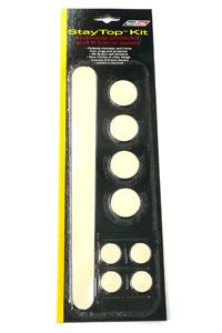 BICYCLE PARTS - CHAIN STAY PROTECTOR - 3M SELF - ADHESIVE, INCLUDES 8 INDIVIDUAL FRAME PROTECTOR STICKERS, 260X27/20 TAPERED, CLEAR