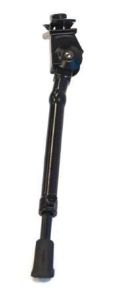 BICYCLE PARTS - KICKSTAND 24 - 700C ADJUSTABLE, CENTRE MOUNT, ALLOY WITH STEEL PLATE, BLACK 'TOUR - SERIES'