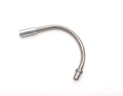 BICYCLE PARTS - CABLE GUIDE - 135 DEGREE ANGLE NOODLE, FOR V BRAKE, STAINLESS STEEL, SILVER (SOLD INDIVIDUALLY)