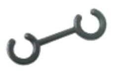 BICYCLE PARTS - CABLE CROSS - CABLE ORGANISER, PLASTIC, BLACK (BAG OF 10)