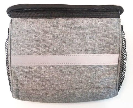 BICYCLE PARTS - SAHOO HANDLEBAR BAG , 3.5L VOL, L23/W12/H18CM, VELCRO ATTACH, GREY