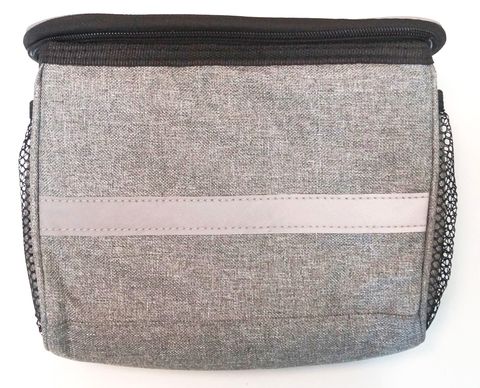BICYCLE PARTS - SAHOO HANDLEBAR BAG , 3.5L VOL, L23/W12/H18CM, VELCRO ATTACH, GREY