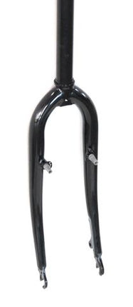 BICYCLE PARTS - FORK 24 , RIGID, THREADLESS 1 1/8 , 300MM STEM. W/PIVOT, W/DISC MOUNT, STEEL, BLACK