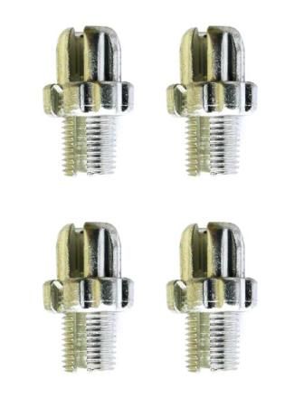 BICYCLE PARTS - CABLE ADJUSTER - FOR V BRAKE, M10, ALLOY, SILVER (BAG OF 4)