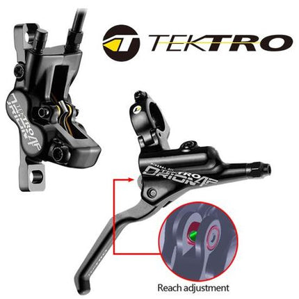 BICYCLE PARTS - HYDRAULIC DISC BRAKE KIT, TEKTRO, HD - M745R REAR, ALLOY CALIPER AND LEVER, 1900MM HOSE, W/O ROTOR, 4 PISTON