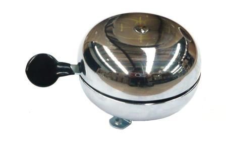 BICYCLE PARTS - BELL - STEEL, CHROME PLATED, 80MM, VERY LARGE, FITS 25.4MM BB