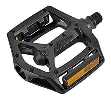 BICYCLE PARTS - PEDALS 9/16 BMX, ALLOY, 2DU BEARING, BLACK