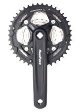 BICYCLE PARTS - CHAINWHEEL SET 175MM X 22/32/42T, (DIAMOND TAPER) 7/8 SPEED, ALLOY BLACK