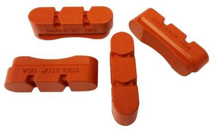Kool-Stop Kool Stop Salmon Brake Pads 4 Piece Set For Campagnolo Delta C Record Cyclists - Durable Rubber For Smooth Stopping Power