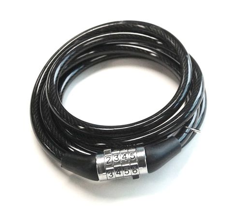 BICYCLE PARTS - LOCK, COMBINATION CABLE LOCK, 8 X 1500MM, TOUR SERIES, GREAT VALUE