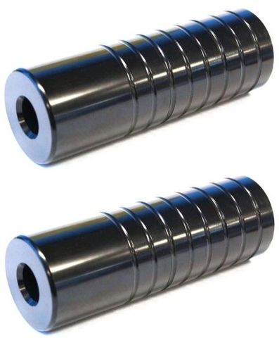 BICYCLE PARTS - FOOT PEGS, 14MM AXLE, 38 X 110MM THREADLESS, STEEL, BLACK