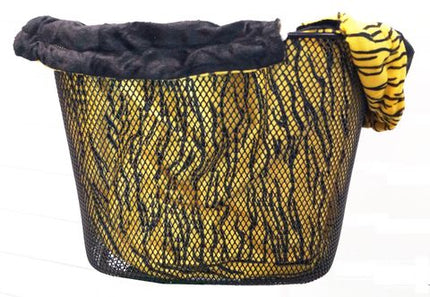 BICYCLE PARTS - BASKER LINER/BAG - TIGER DESIGN - WITH DRAW STRING