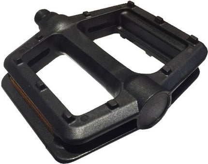 BICYCLE PARTS - PEDALS 1/2 BMX, PP BODY, LARGE PLATFORM, BLACK