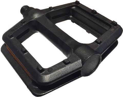 BICYCLE PARTS - PEDALS 1/2 BMX, PP BODY, LARGE PLATFORM, BLACK