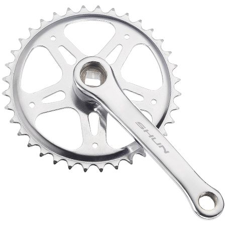BICYCLE PARTS - CHAINWHEEL SET, STEEL 1/8 X 44T X 170MM, CP. DIAMOND TAPER