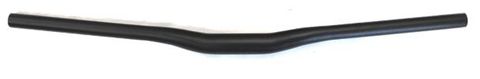 BICYCLE PARTS - HANDLEBAR 31.8MM, 68CM WIDE, 20MM RISE, 6 DEG SWEEP, ALLOY BLACK
