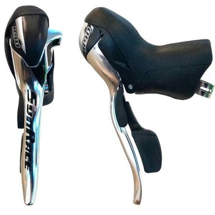BICYCLE PARTS - STI SHIFTER & BRAKE LEVER COMBO, INDEXED RH9 - LH3 BLACK (LEFT - HAND 3 - SPD)