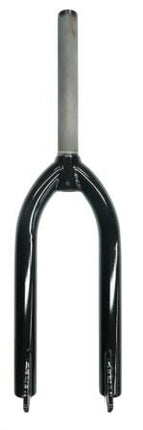 BICYCLE PARTS - FORK 20, THREADLESS (1.1/8, OD 28.6MM, ID 25.4MM, STEM 200MM) 3/8 AXLE, CR - MO, BLACK