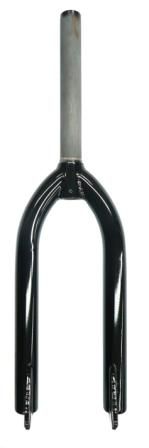 BICYCLE PARTS - FORK 20, THREADLESS (1.1/8, OD 28.6MM, ID 25.4MM, STEM 200MM) 3/8 AXLE, CR - MO, BLACK