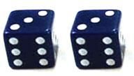 BICYCLE PARTS - VALVE CAP BLUE DICE A/V