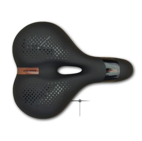 BICYCLE PARTS - SADDLE, VINYL TOP, BLACK PC W/MEMORY FOAM, W/DDK LOGO, STEEL BLACK RAIL L:260 W:213MM, QUALITY DDK PRODUCT MADE IN TAIWAN