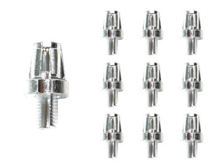 BICYCLE PARTS - CABLE ADJUSTER - FOR BRAKE LEVER, M7, ALLOY, SILVER (BAG OF 10)