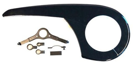 BICYCLE PARTS - CHAIN GUARD - PC, 26 - 28 UPTO 48T, 4 CLAMPS, BLACK