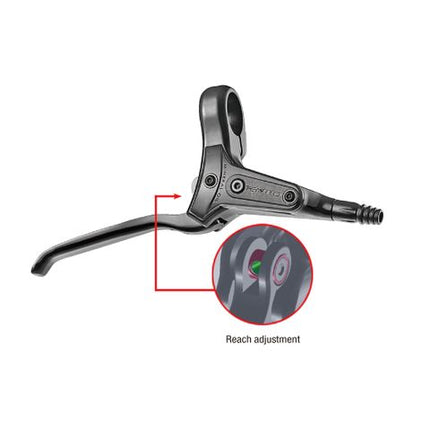 BICYCLE PARTS - BRAKE LEVER HDM285/286 RIGHT HAND, ALLOY FOR HYDRAULIC DISC BRAKE 2 FINGER BLADE REACH 81 - 85MM TEKTRO (NOT AURIGA)