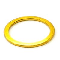 BICYCLE PARTS - SPACER ALLOY, 1 1/8 GOLD COLOUR, 2MM