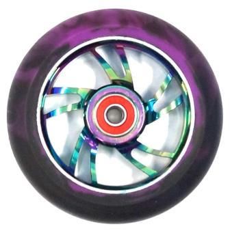 BICYCLE PARTS - SCOOTER WHEEL, ALLOY, 100MM INCL ABEC - 9 BEARING, METAL HEAT CORE, SENSATIONAL