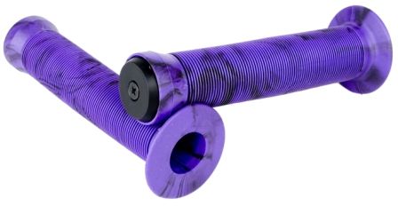 BICYCLE PARTS - GRIPS 147MM MUSHROOM GRIPS PURPLE/BLACK