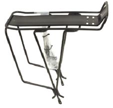 BICYCLE PARTS - CARRIER - REAR CARRIER, FOR 26 BIKES, WITH TOP PLATE, FITTINGS 14CM LONG, ALLOY, BLACK