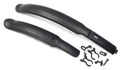 BICYCLE PARTS - MUDGUARD SET 24 - 26, FRONT & REAR, P.P, CLIP ON TYPE.