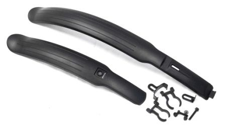 BICYCLE PARTS - MUDGUARD SET 24 - 26, FRONT & REAR, P.P, CLIP ON TYPE.