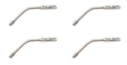 BICYCLE PARTS - CABLE GUIDE - FLEXIBLE ANGLE NOODLE, FOR V BRAKE, STAINLESS STEEL, SILVER (BAG OF 4)