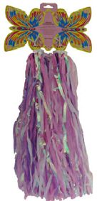 BICYCLE PARTS - STREAMERS SPARKLING GLASS, PURPLE PINK WHITE