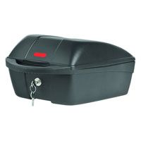 DURABLE Black Rear Trunk Bag 38cm X 22cm X 15-19cm Lockable Weather Proof Convenient Built-in Handle For Cycling Gear And Accessories