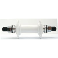 BICYCLE PARTS - HUB FRONT, NUTTED, SEALED, BMX, 36 HOLE, 14MM AXLE, 100MM OLD, ALLOY WHITE