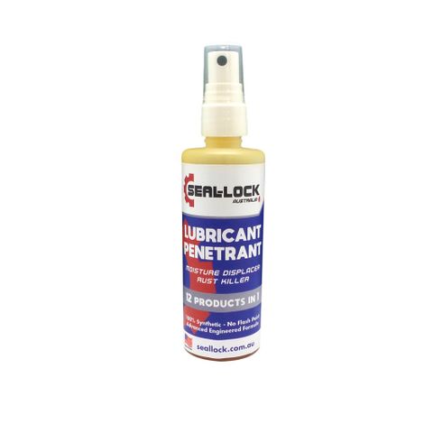 BICYCLE PARTS - LUBRICANT/PENETRANT. 100ML SPRAY BOTTLE, SEAL LOCK PENETRATES SOLID RUST, FREEING UP NUTS AND BOLTS, CABLES AND CHAINS. IT CREATES A BARRIER, STOPPING RUST AND LEAVING A DRY DUST FREE SURFACE