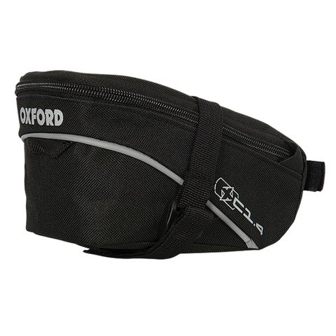 BICYCLE PARTS - SADDLE BAG C1.4 WEDGE BAG 1.4L, WEATHERPROOF DESIGN, REINFORCED, UNIVERSAL HOOK & LOOP ATTACHMENT SYSTEM SIZE: 10 CM (H) X 17CM (W) X 9 CM (D) OXFORD PRODUCT