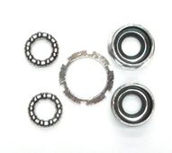 BICYCLE PARTS - BOTTOM BRACKET SET - FOR RACER/MTB, WATERPROOF, SLOTTED TYPE, SILVER