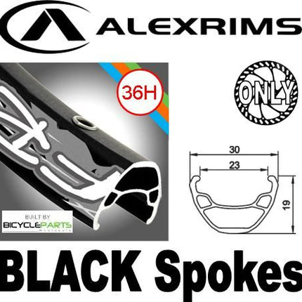Alex Rims Alexrims 26 Inch FR30 36H Black Rim Front Hub Disc Brake Spoke Wheel For Mountain Bikes - Durable Alloy Construction