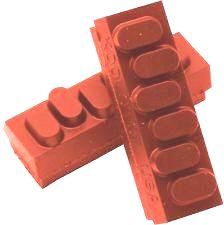 BICYCLE PARTS - BRAKE PADS - KOOL STOP WEINMANN 6 DOT INSERT SALMON 4 PIECES KS - W6SA