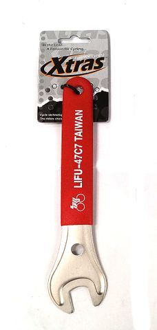 Xtras 17mm Cone Spanner Wrench Heat Treated Chrome Molybdenum Steel For Bicycle Maintenance And Repair